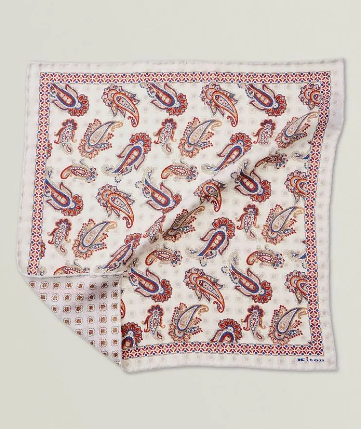 Paisley & Medallion Silk Pocket Square
