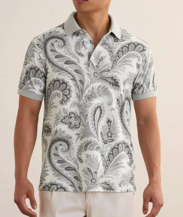 Paisley Cotton Polo