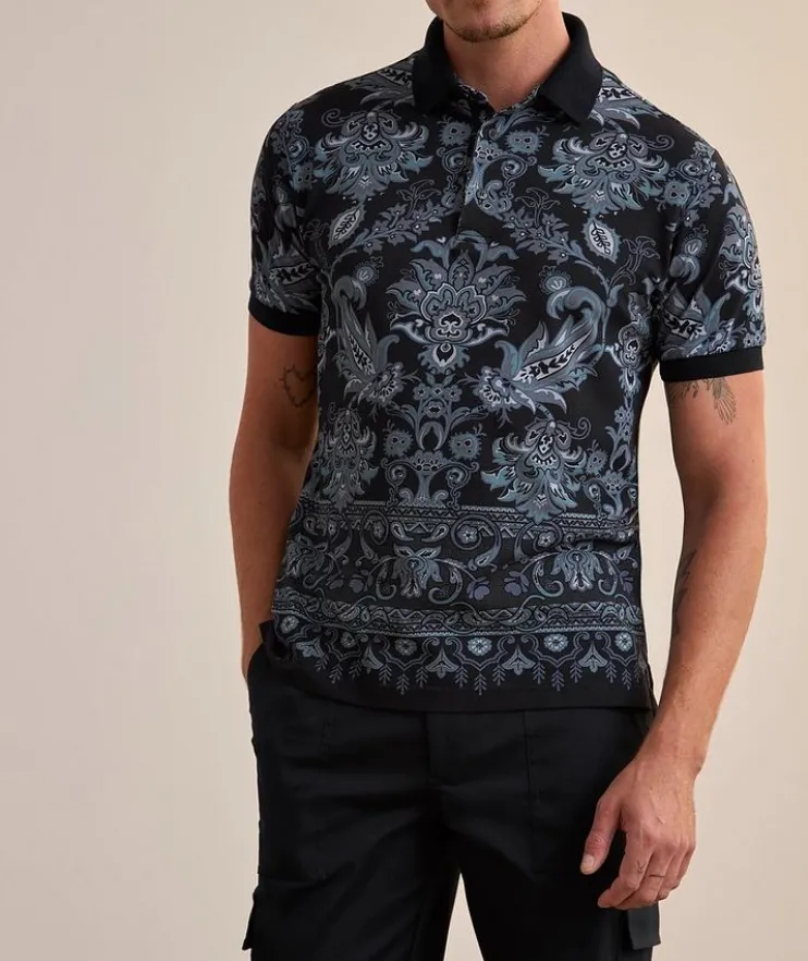 Paisley Cotton Polo