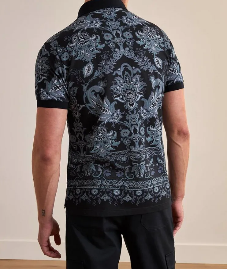 Paisley Cotton Polo