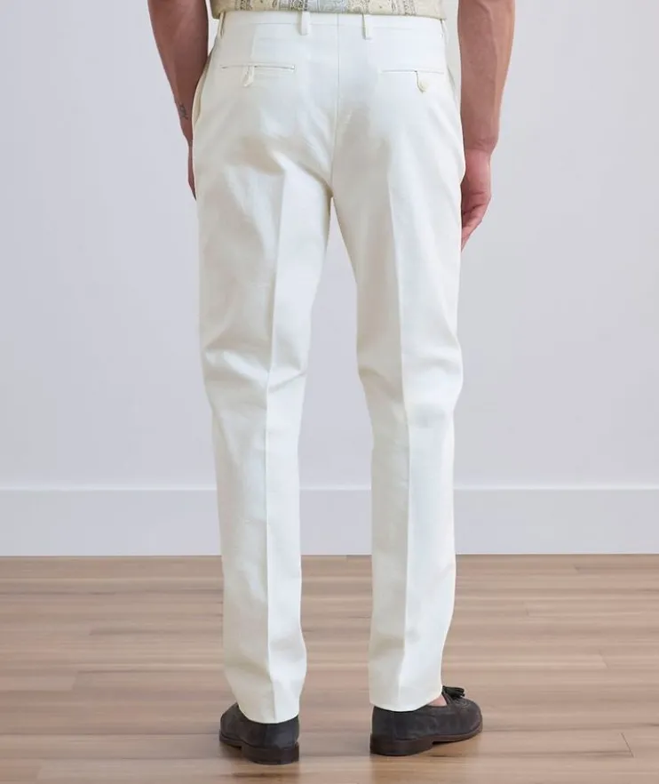 Paisley Jacquard Stretch-Cotton Pants