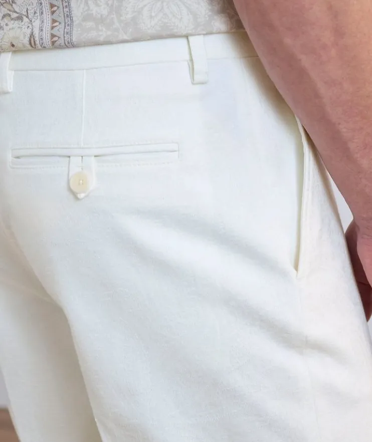 Paisley Jacquard Stretch-Cotton Pants