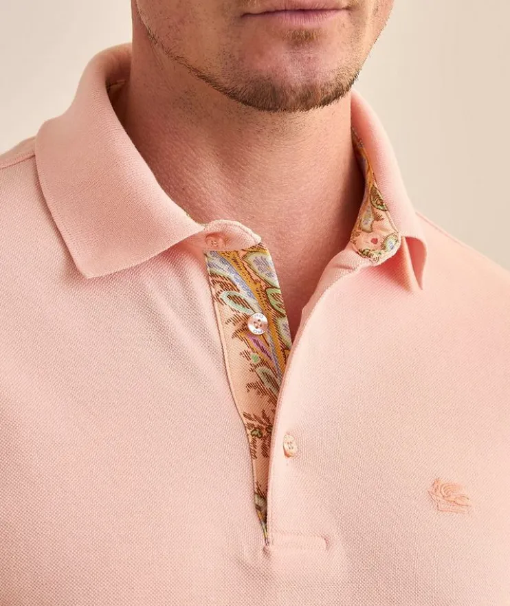 Paisley Placket Cotton Polo