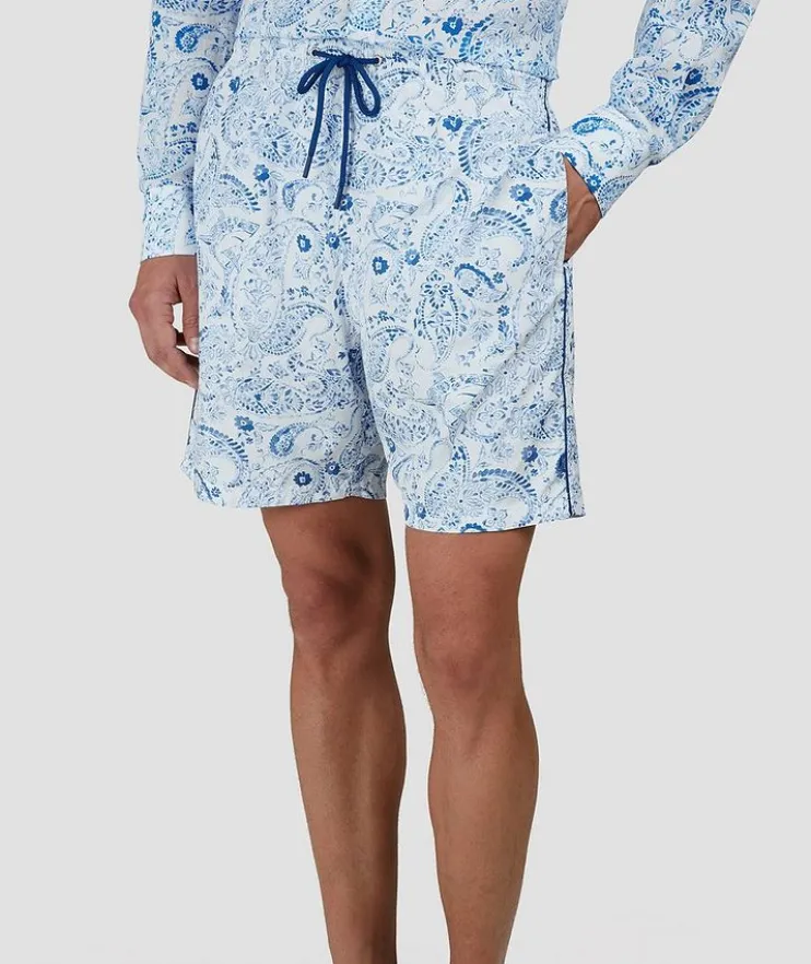 Paisley Swim Shorts & Zip Pouch Set