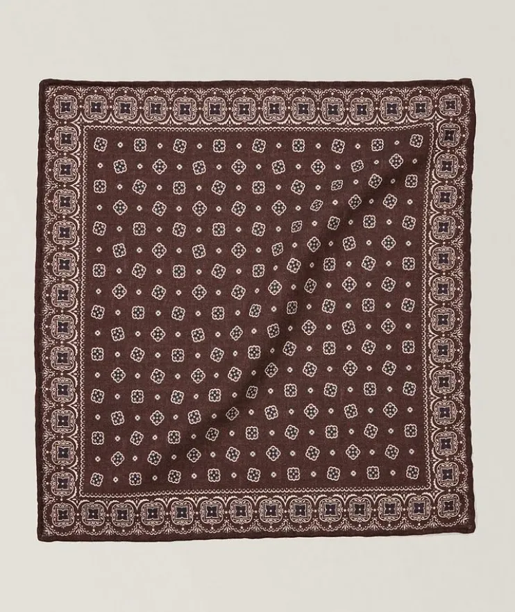Paisley Wool-Cotton Pocket Square