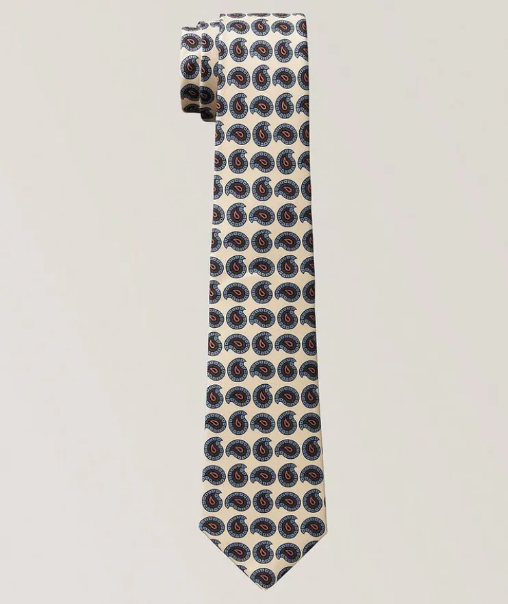 Paisley-Print Silk Tie