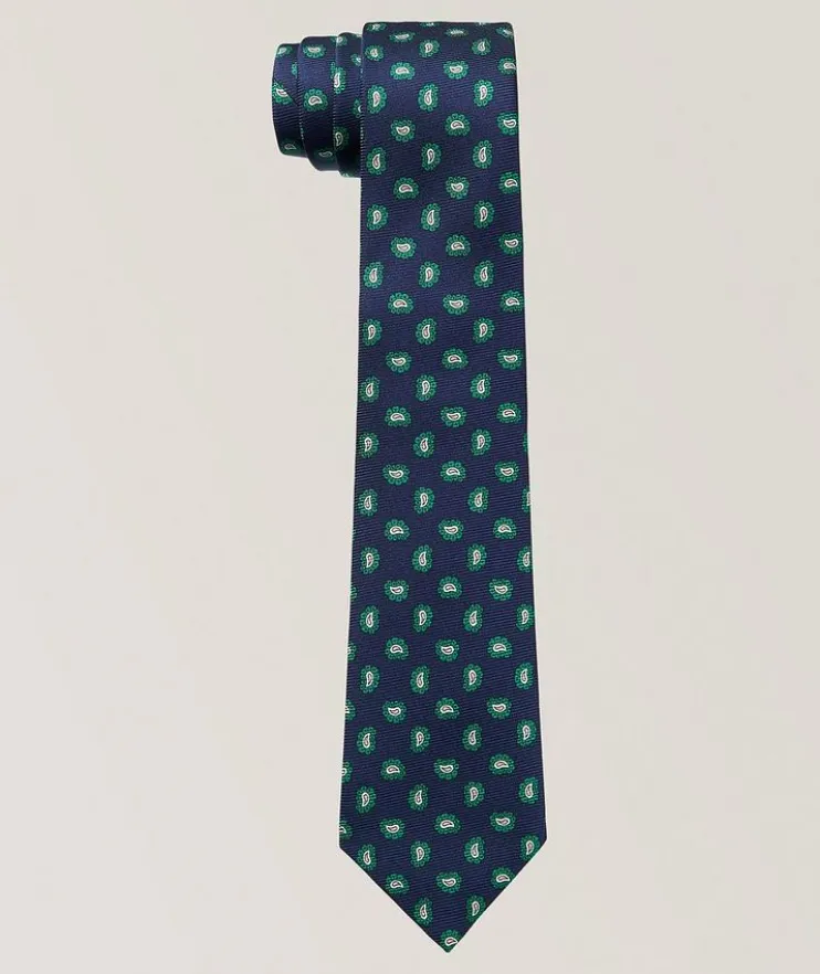 Paisley-Print Silk Tie