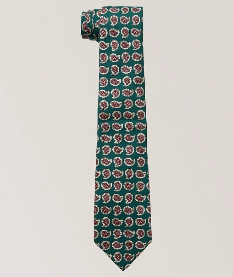 Paisley-Print Silk Tie