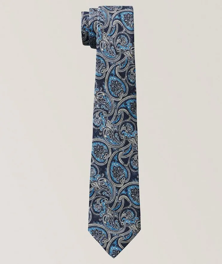 Paisley-Print Silk Tie