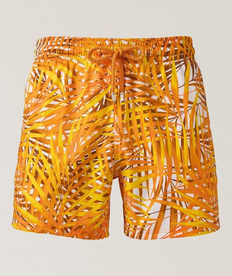 Palm Leaves Stretch Swim Shorts