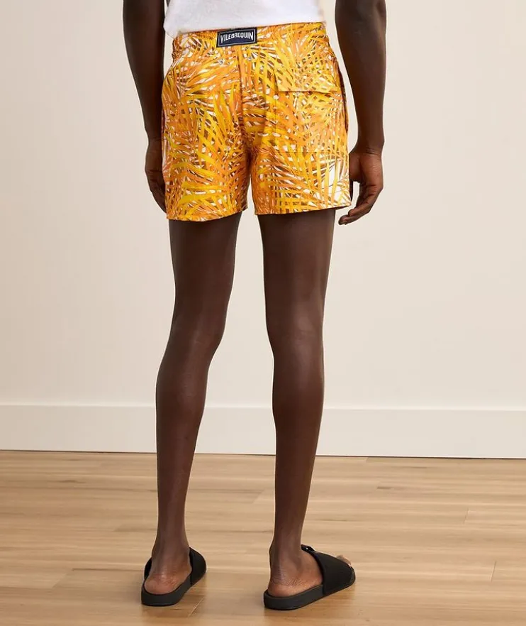 Palm Leaves Stretch Swim Shorts
