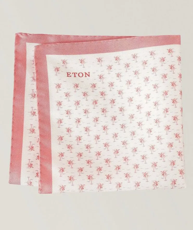 Palm Tree Silk Pocket Square
