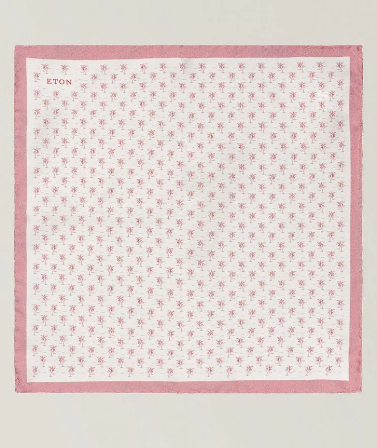 Palm Tree Silk Pocket Square