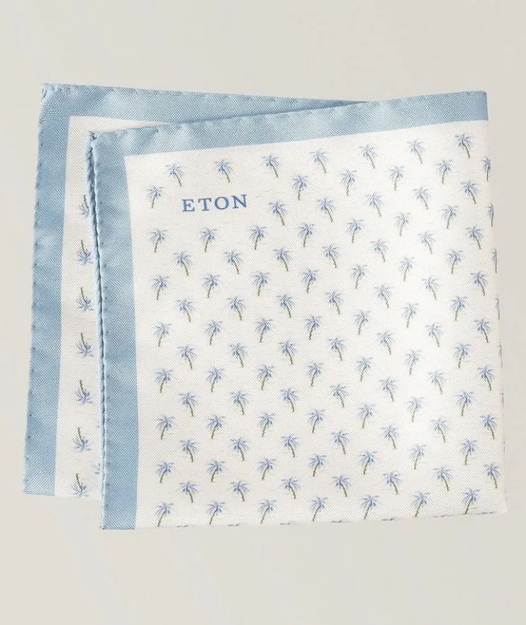 Palm Tree Silk Pocket Square