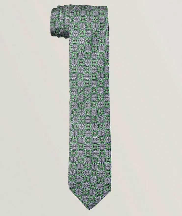 Panama Medallion Silk Tie