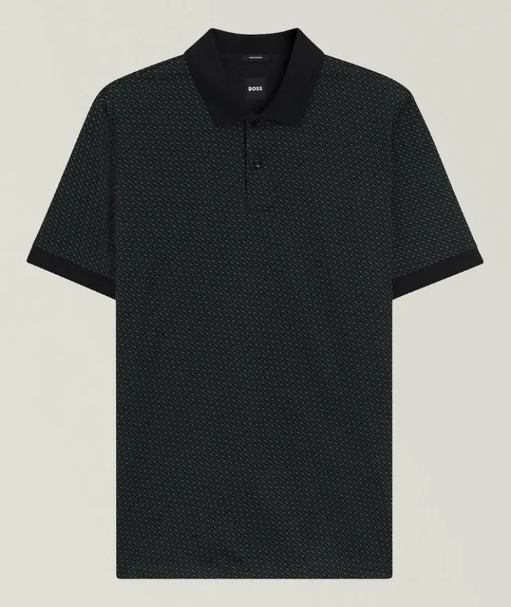 Parlay Monogram-Print Mercerized Polo