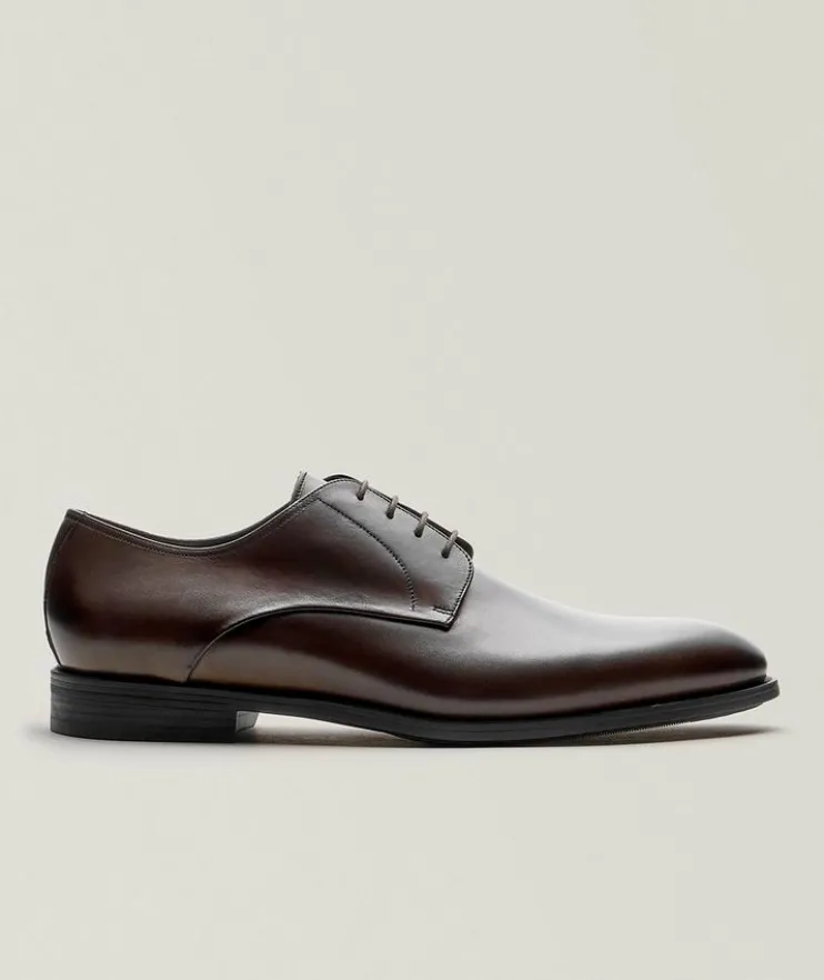Parsons Burnished Leather Derby Shoes