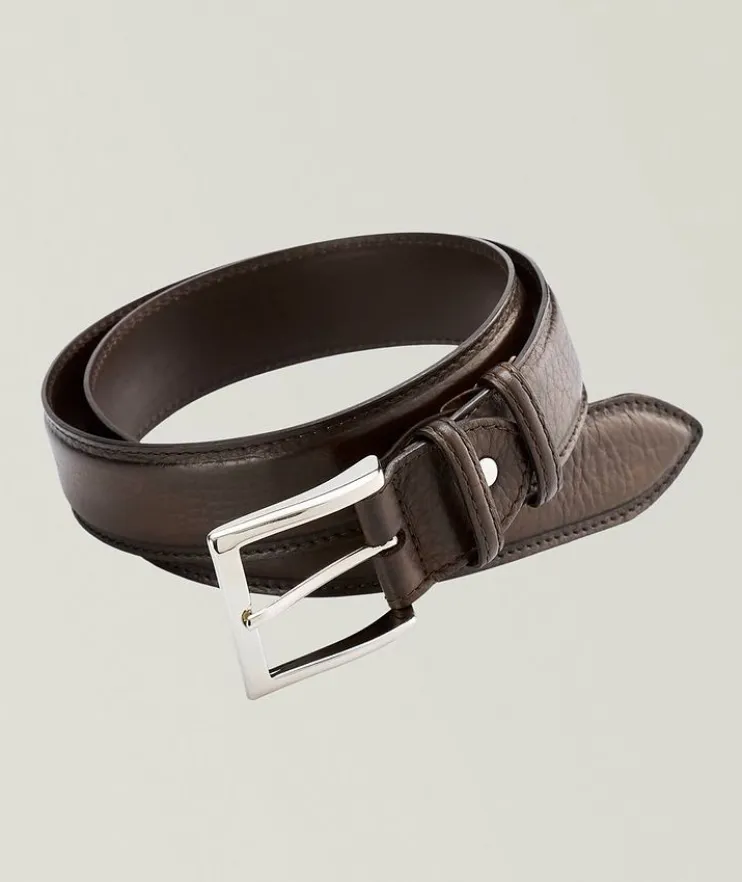 Pebble Grain Leather Belt