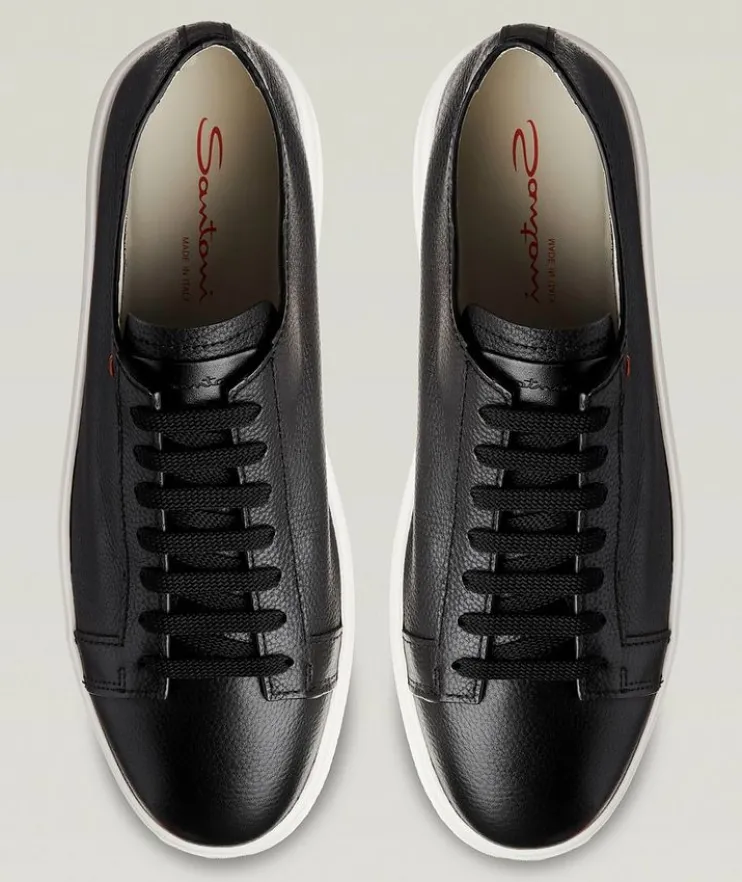 Pebbled Deerskin Sneakers