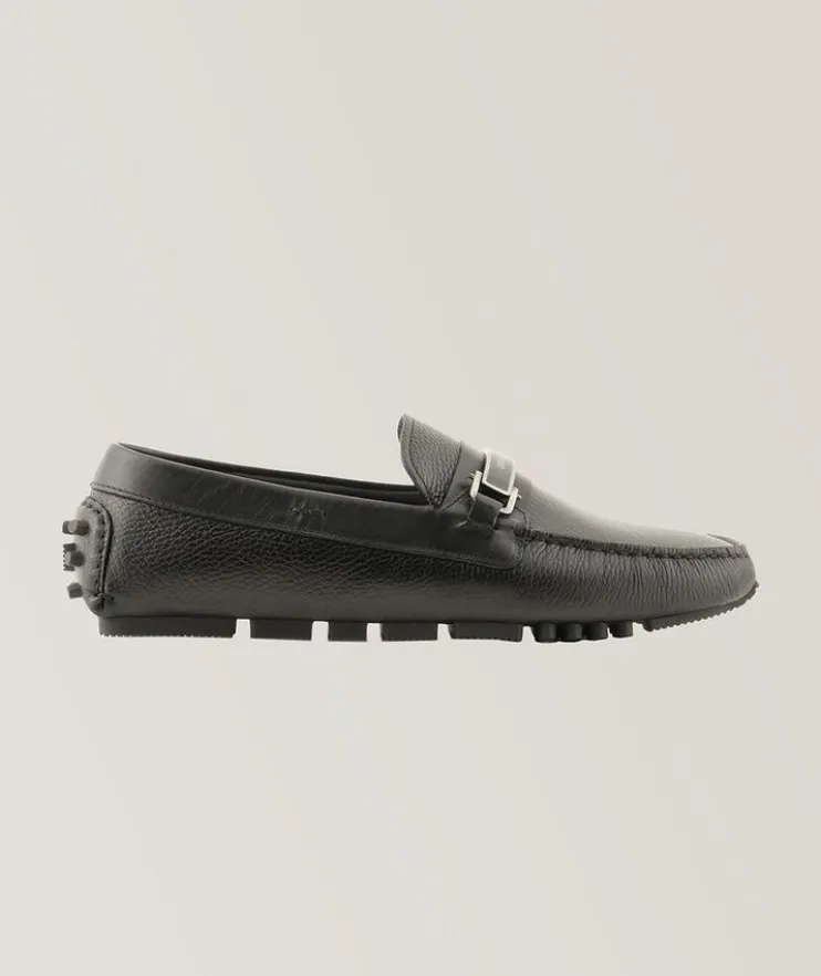 Pebbled Leather Loafers