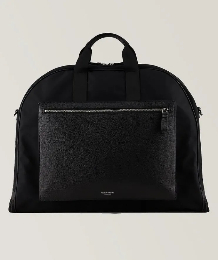 Pebbled Leather Suit Carrier