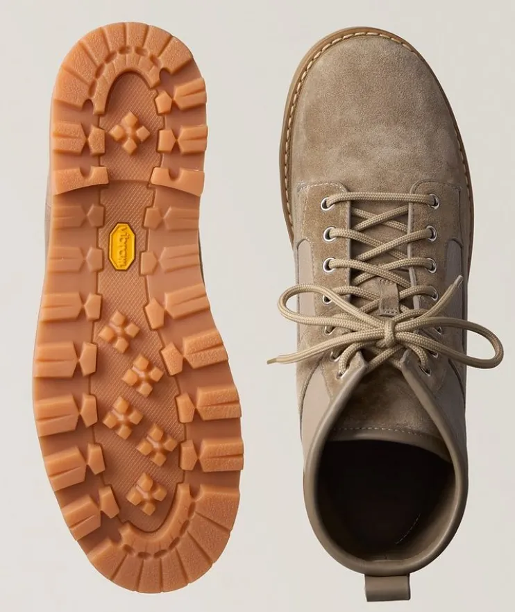 Peka Camp Suede & Grained Leather Hiking Boots