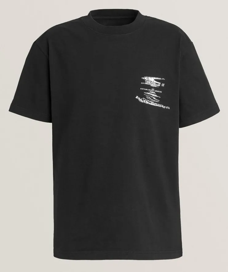 Photocopy Distressed Cutout T-Shirt