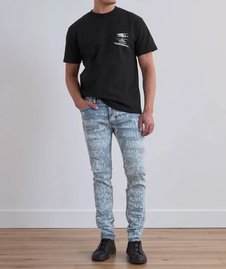 Photocopy Distressed Cutout T-Shirt