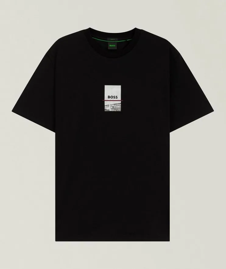 Photo-Print Stretch-Cotton T-Shirt