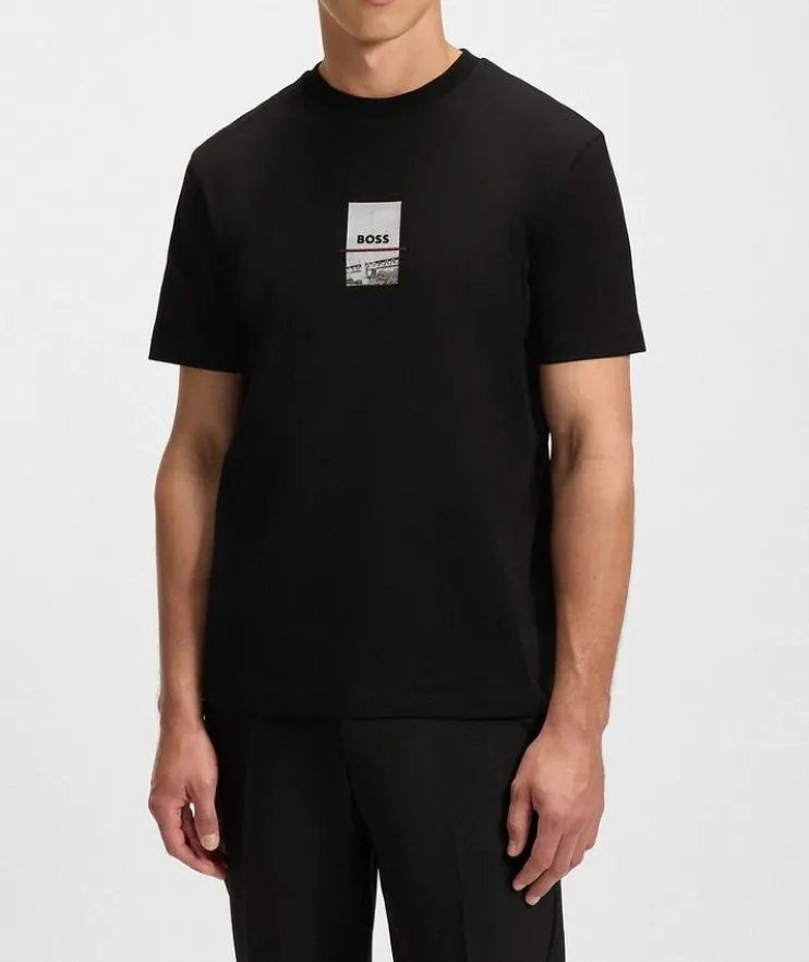 Photo-Print Stretch-Cotton T-Shirt