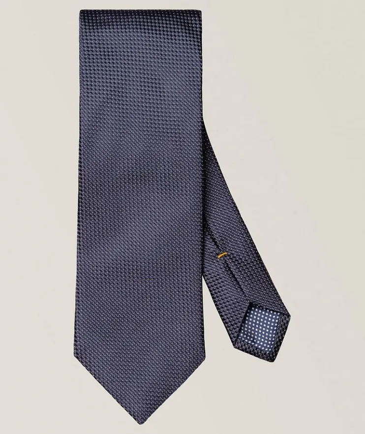 Pin-Dot Woven Silk Tie