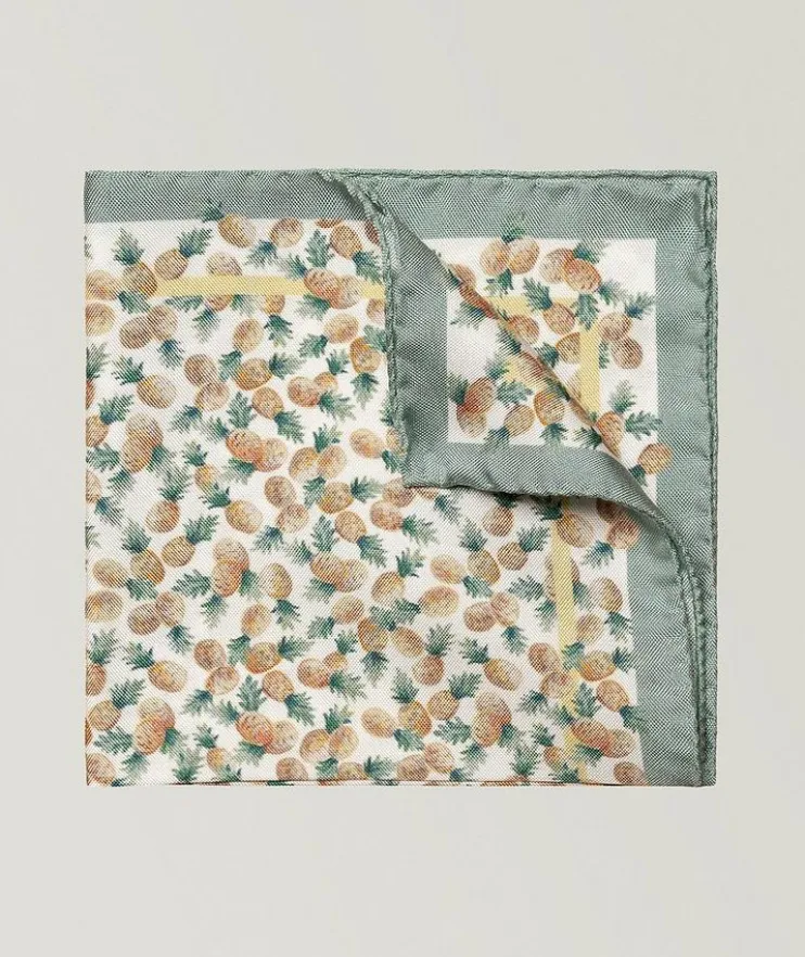 Pineapple Silk Pocket Square