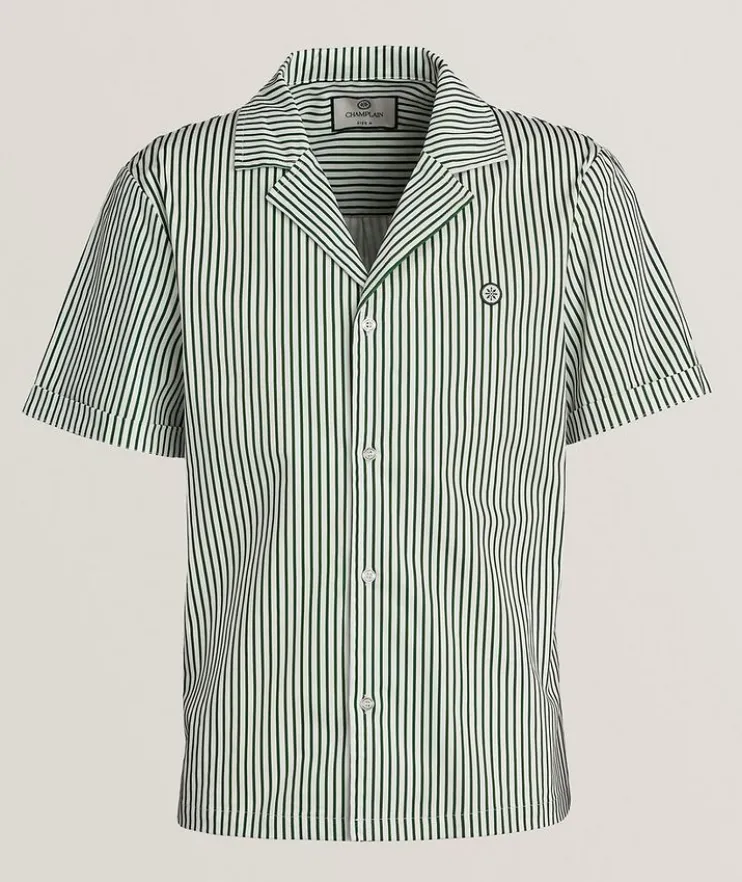 Pinstripe Camp Shirt