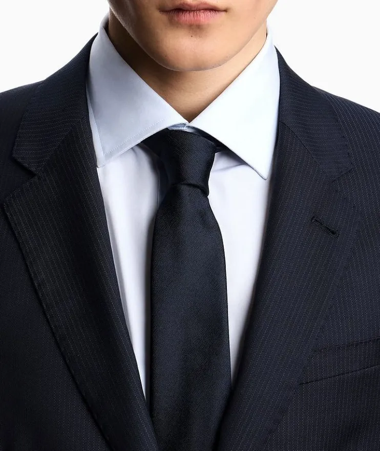 Pinstripe Virgin Wool Suit