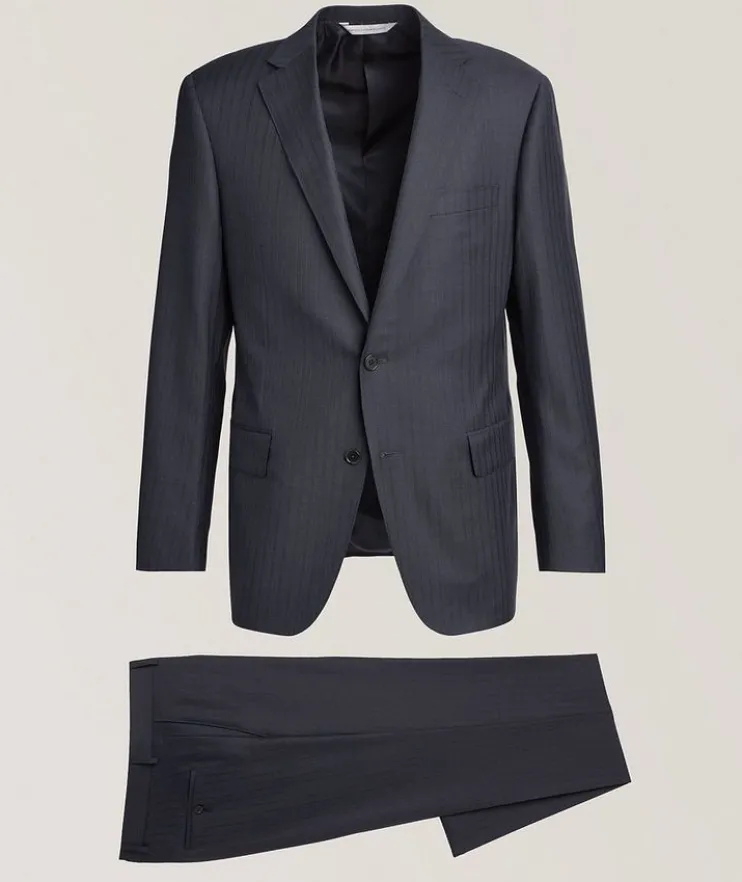 Pinstripe Wool Suit
