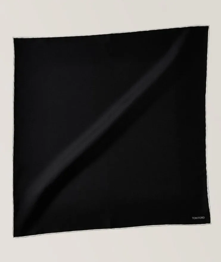 Piped Edge Silk Pocket Square