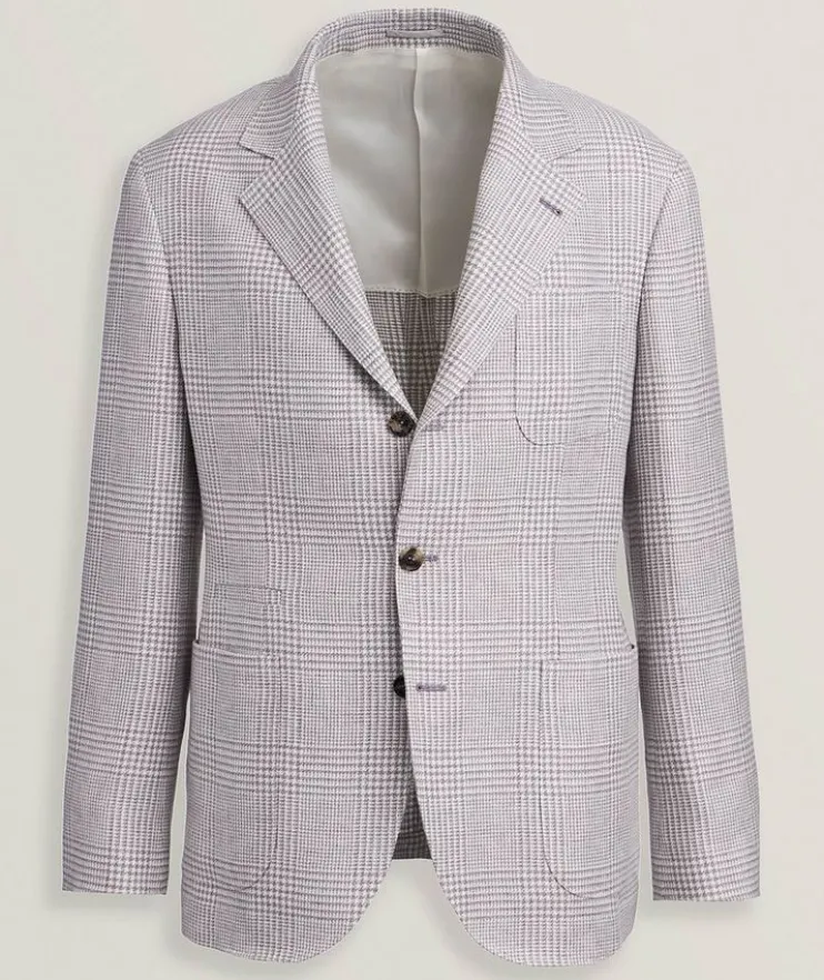 Plaid Linen Sport Jacket