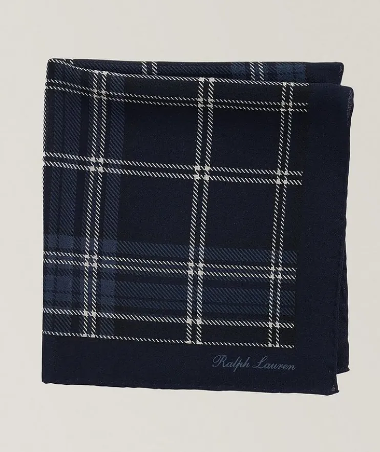 Plaid Mulberry Silk Pocket Square