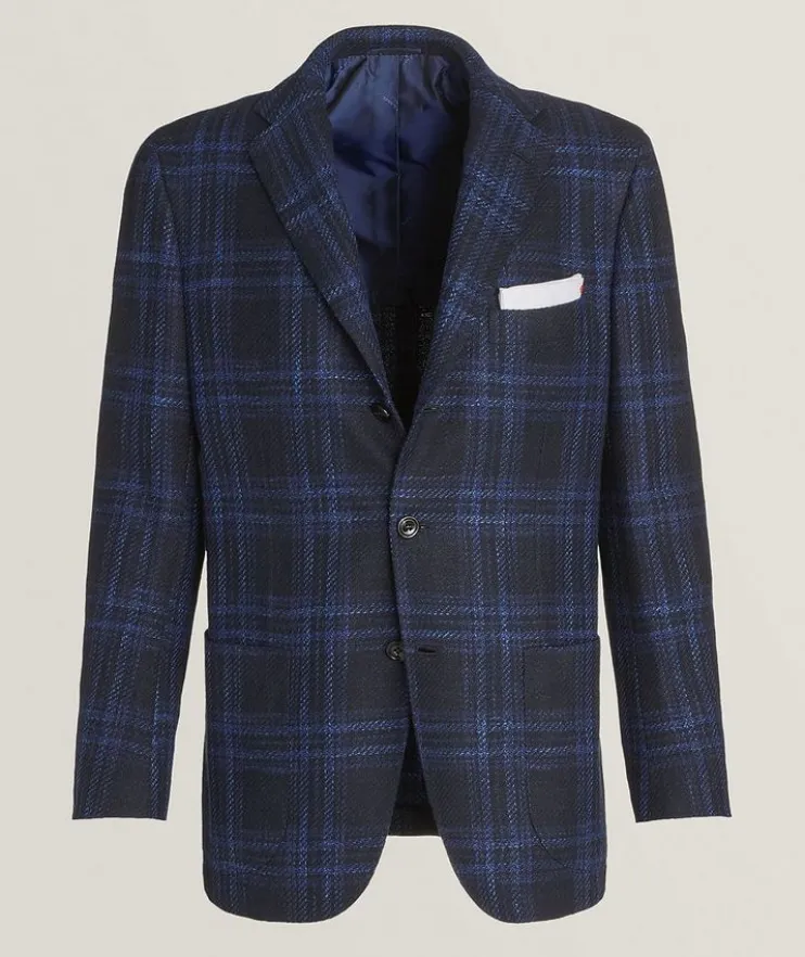 Plaid Virgin Wool-Blend Sport Jacket
