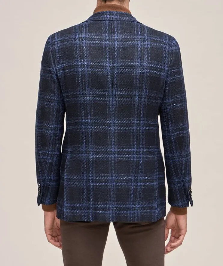 Plaid Virgin Wool-Blend Sport Jacket