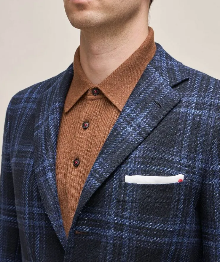 Plaid Virgin Wool-Blend Sport Jacket