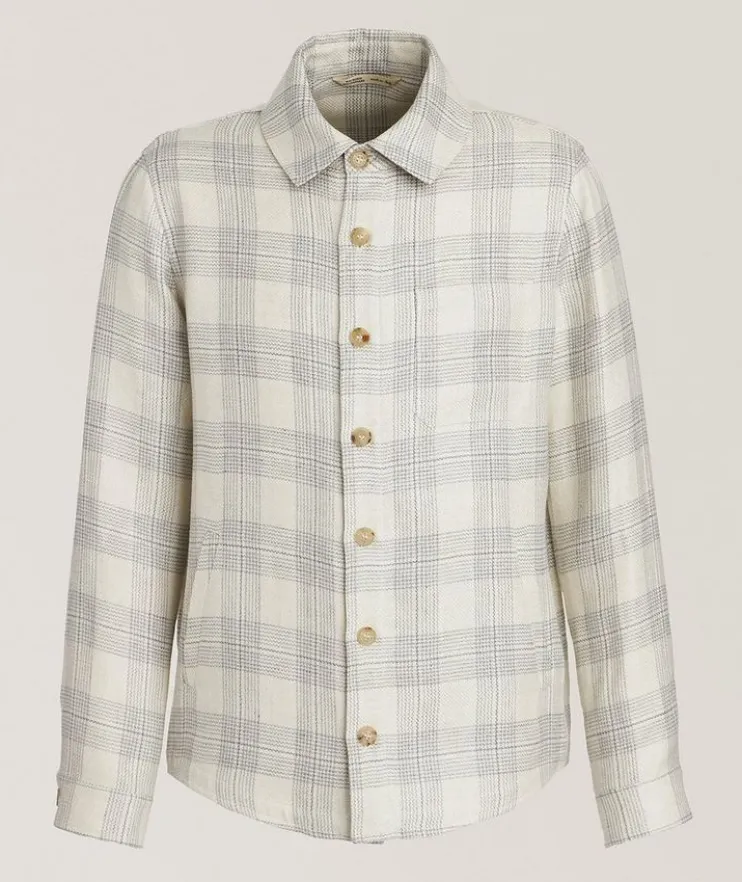 Plaid Virgin Wool-Blend Overshirt