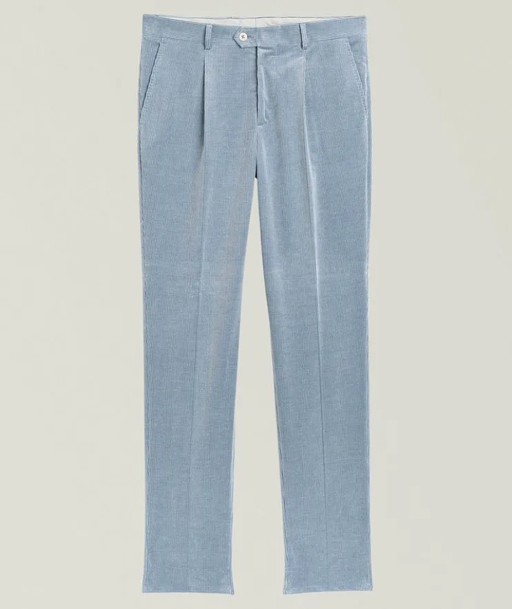 Pleated Corduroy Suit Pants