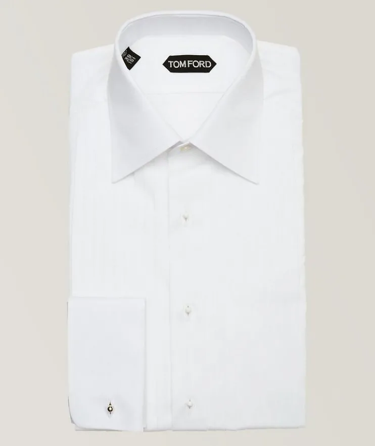 Pleated French Cuff Tuxedo Shirt