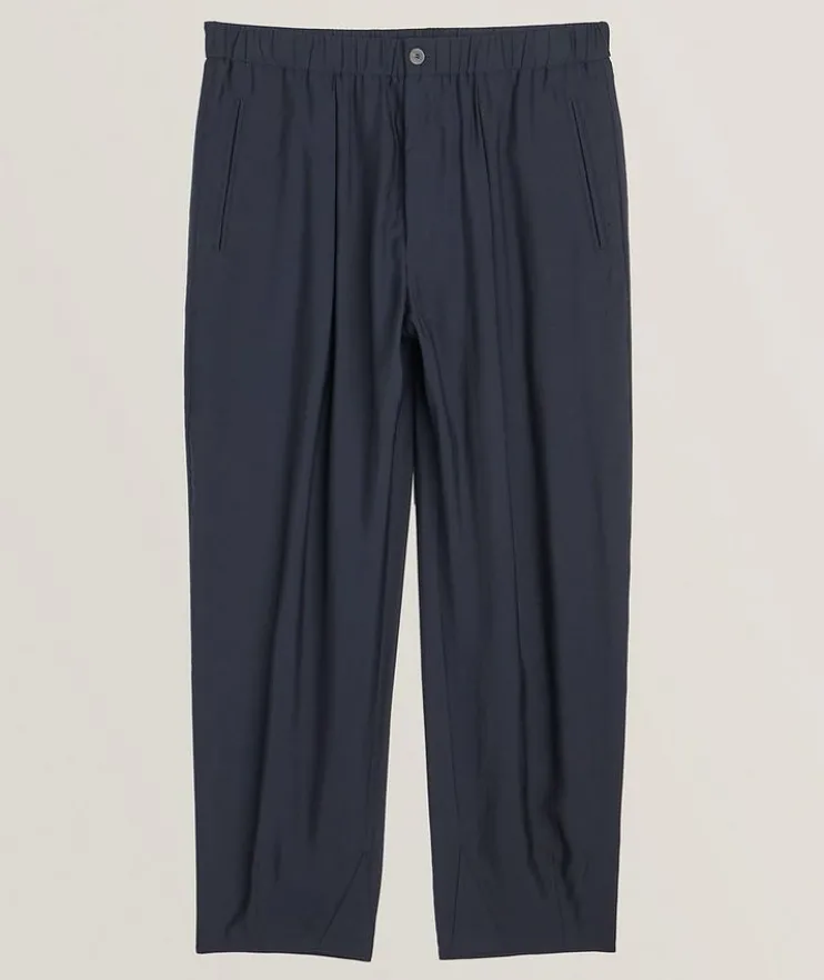 Pleated Lyocell-Silk Trousers