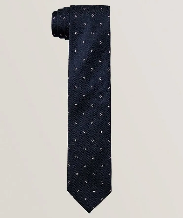 Polka Dot Silk Jacquard Tie