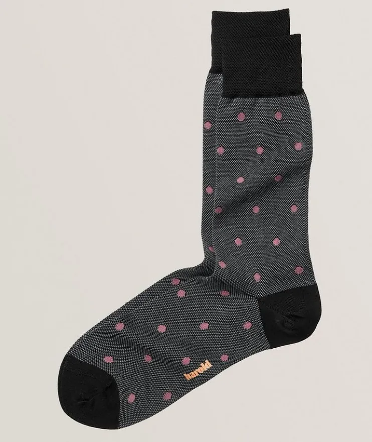 Polka Dot Stretch-Cotton Socks