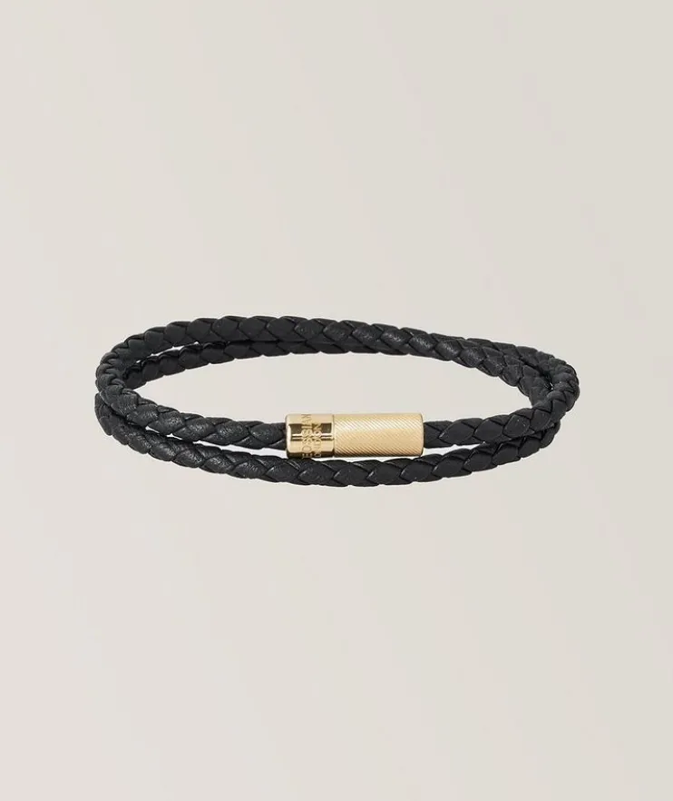 Pop Rigato Double Wrap Leather Bracelet
