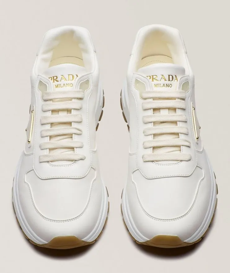 Prax Nappa Leather Logo Sneakers