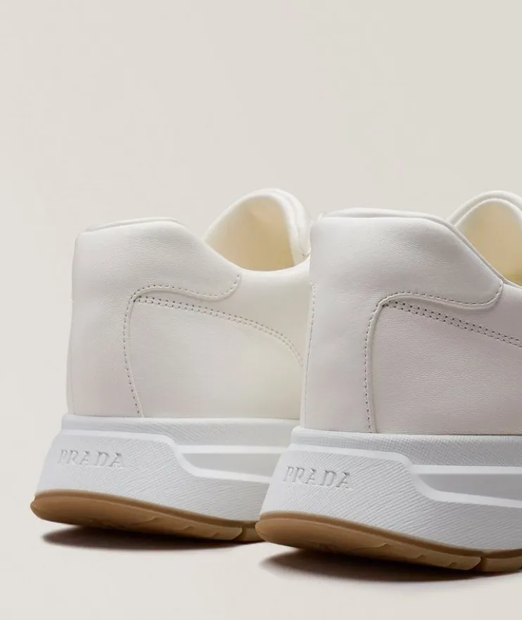 Prax Nappa Leather Logo Sneakers